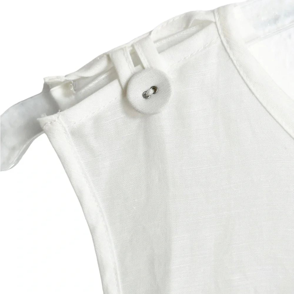 NEW! ONIA SOLID 100 SUMMER WHITE MARINA MINI DRESS COVER UP XS - Picture 7 of 8